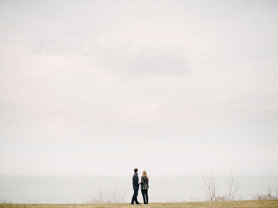 Crisp winter dowtown engagement session with Carlene and Arlo.