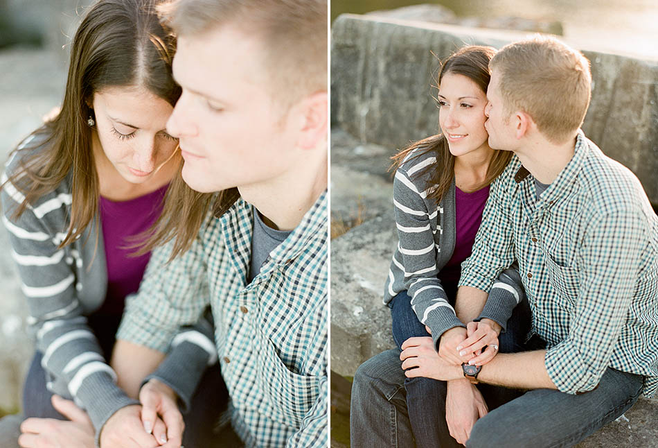 Fall engagement at Huntington Beach in Rocky River with Julia and Evan