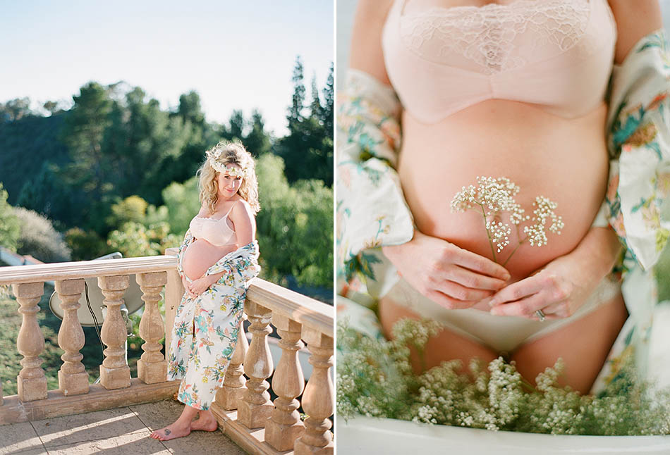 Styled maternity photography session in California