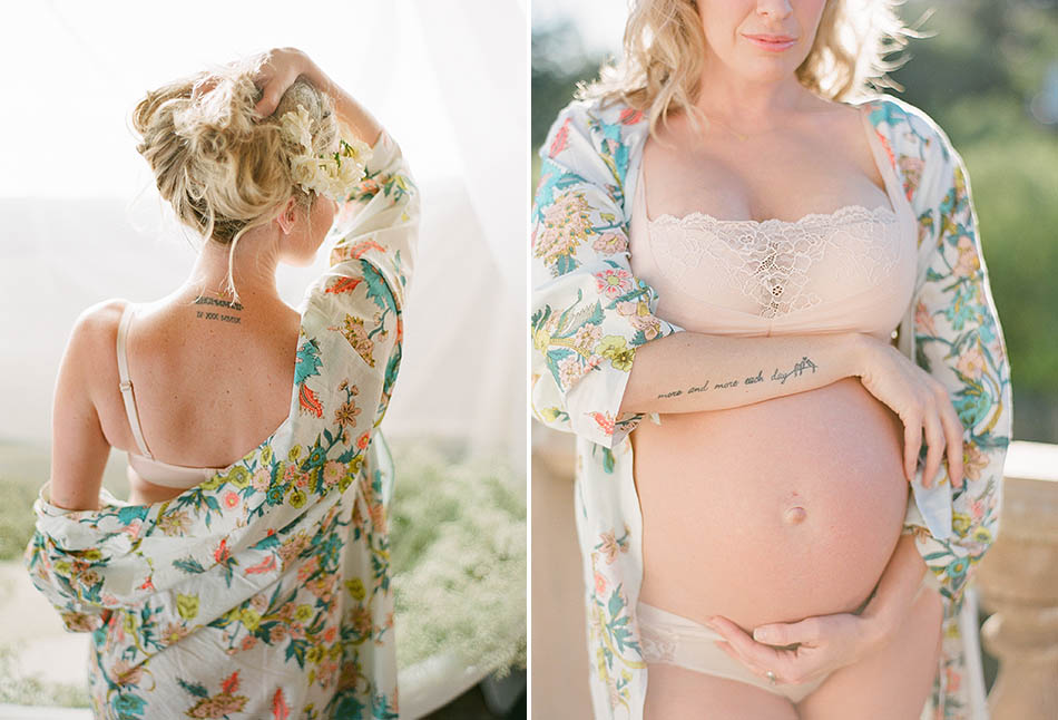 Styled maternity photography session in California
