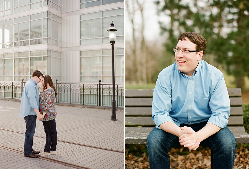 A downtown Cleveland spring engagement session with Katie and Tim.
