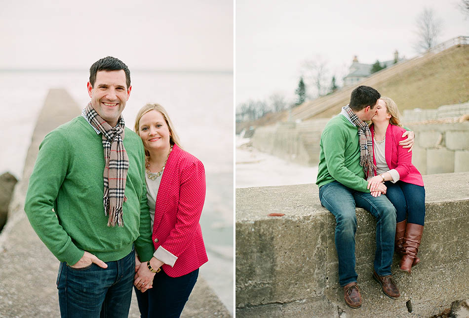A winter engagement session in Lakewood, Ohio with Courtney and Bil