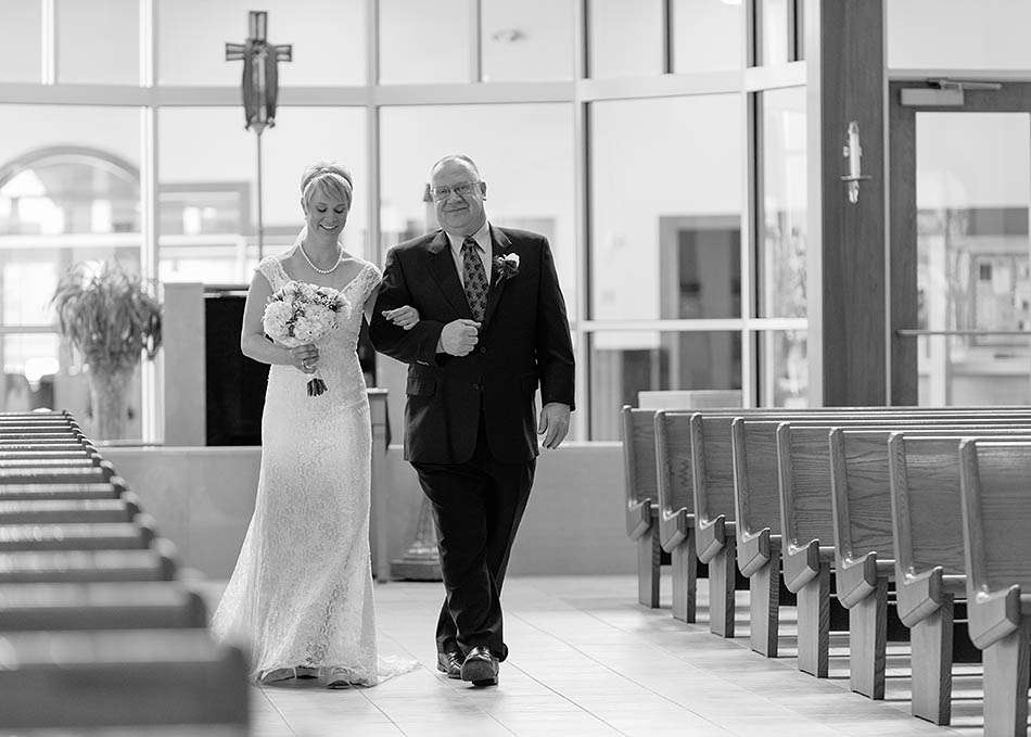 Winter wedding at St. John Vianney with Emily and Greg