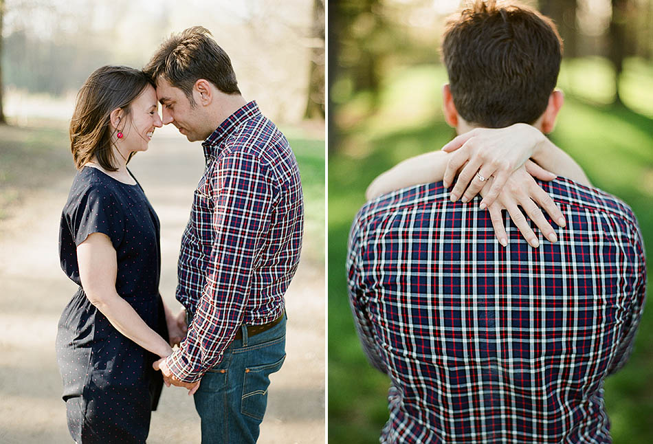 A spring engagement session at Holden Arboretum with Michelle and Adam