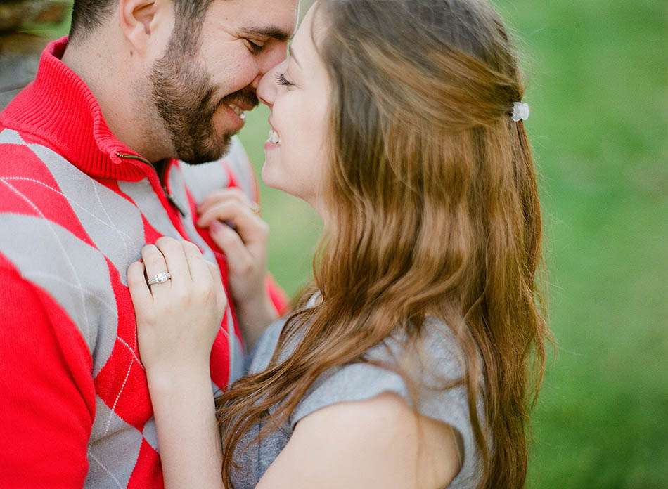 A sunset engagement session at Holden Arboretum with Erica and Seth