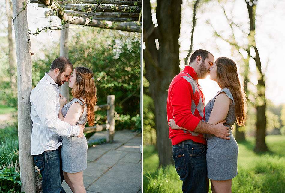 A sunset engagement session at Holden Arboretum with Erica and Seth