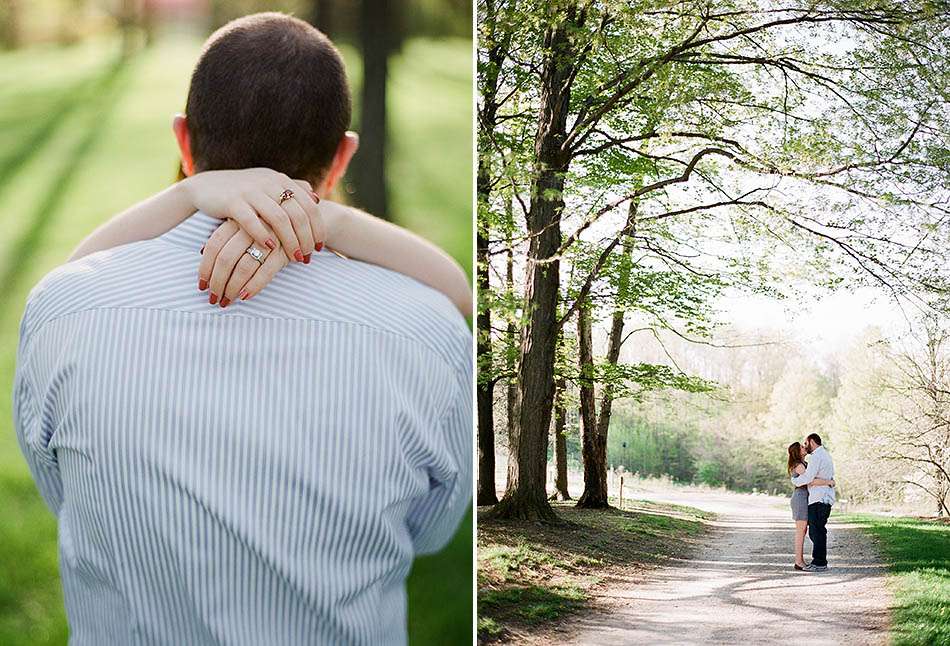 A sunset engagement session at Holden Arboretum with Erica and Seth