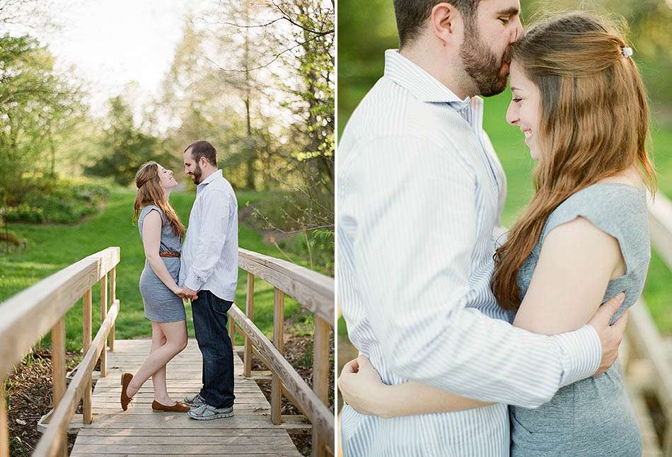 A sunset engagement session at Holden Arboretum with Erica and Seth