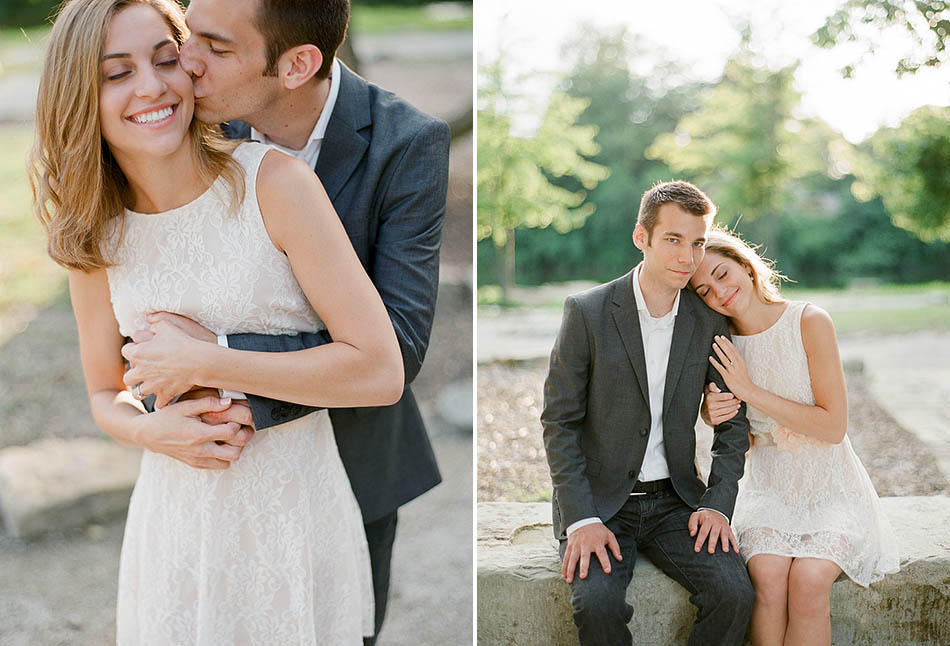 Summer engagement session at Baldwin Wallace University with Leah and Adam