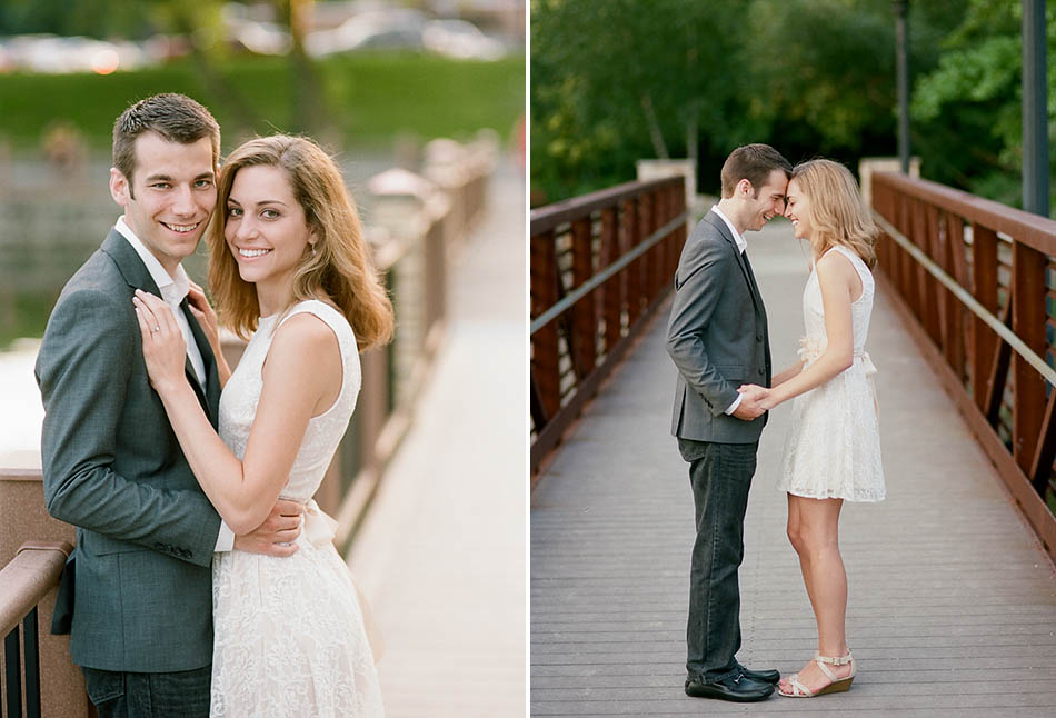 Summer engagement session at Baldwin Wallace University with Leah and Adam