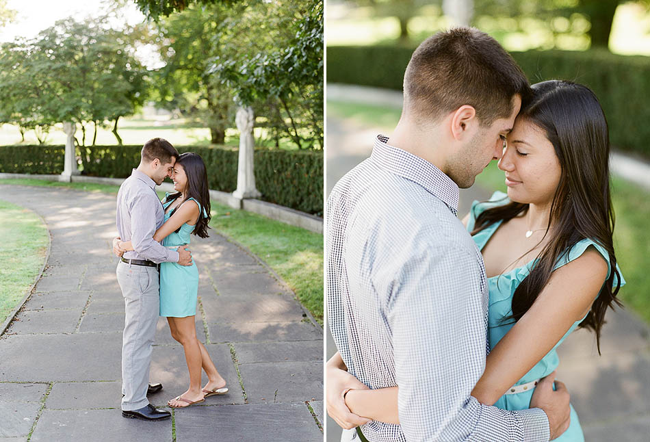 A Cleveland Museum of Art engagement session captured on film with Lauren and Ben
