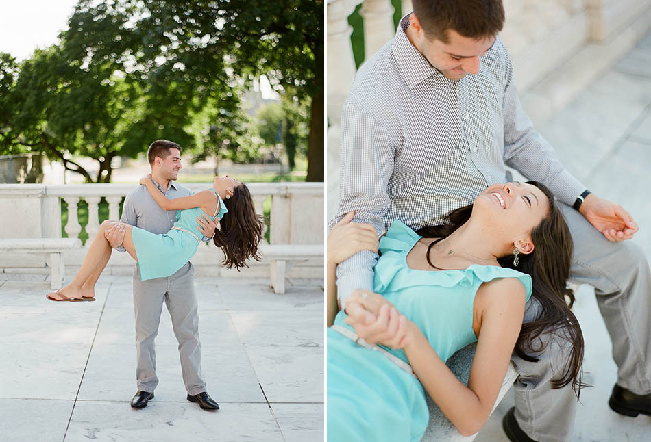 A Cleveland Museum of Art engagement session captured on film with Lauren and Ben