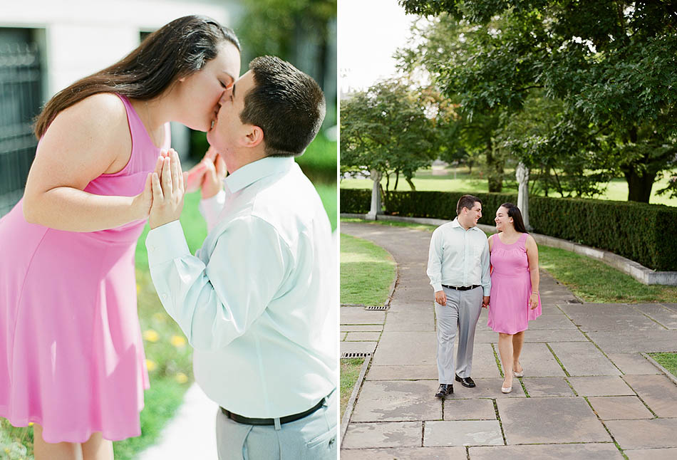 A summer engagement session at Clevleand Museum of Art with Lindsey and Jared