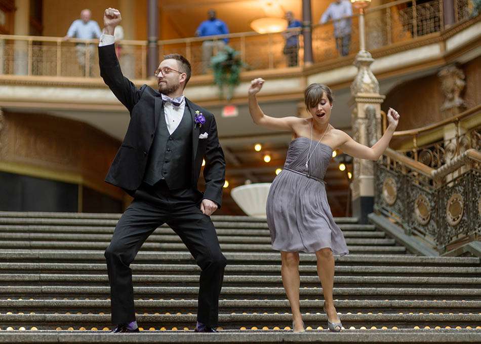 Hyatt Arcade Cleveland wedding with Caroline and Todd.