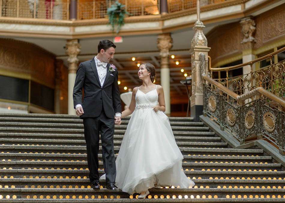 Hyatt Arcade Cleveland wedding with Caroline and Todd.