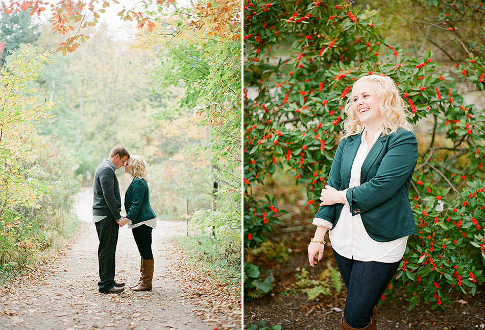 Autumn engagement session at Holden Arboretum with Katie and Joe