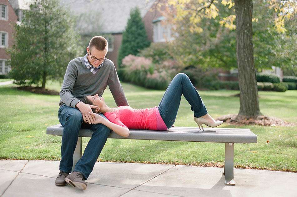 A John Carroll University engagement session with Katie and Andy