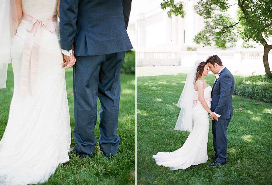 A summer Cleveland Cultural Gardens wedding captured on film by Hunter Photographic