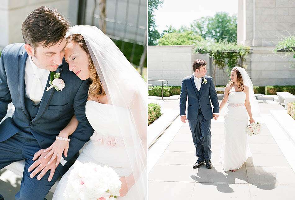 A summer Cleveland Cultural Gardens wedding captured on film by Hunter Photographic