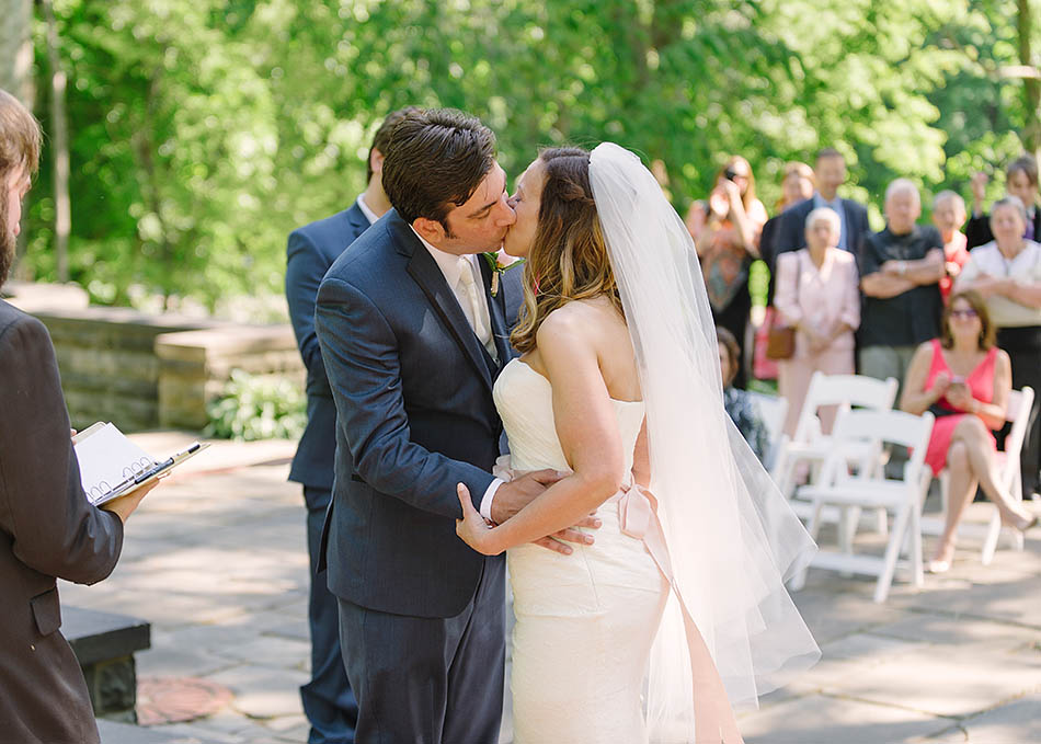 A summer Cleveland Cultural Gardens wedding captured on film by Hunter Photographic