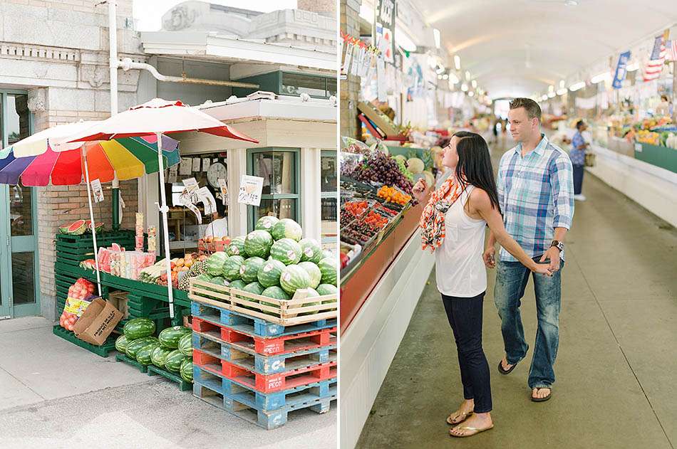 A downtown Cleveland engagement session in the summer sun with Tiffany and Rick