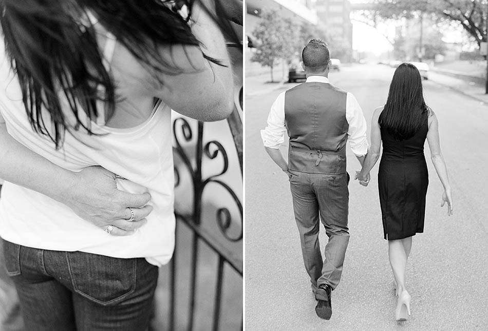 A downtown Cleveland engagement session in the summer sun with Tiffany and Rick