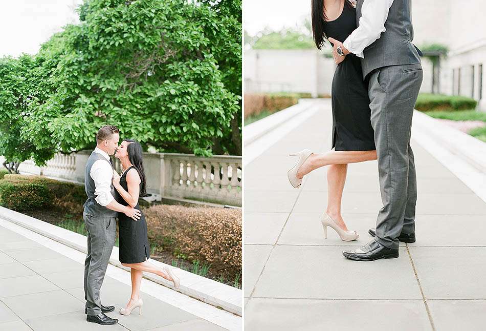 A downtown Cleveland engagement session in the summer sun with Tiffany and Rick