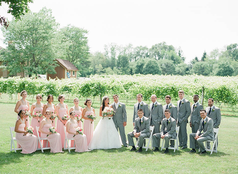 a sunny summer Gervasi Vineyard wedding in Canton, Ohio captured on film by Cleveland wedding photographer Hunter Photographic