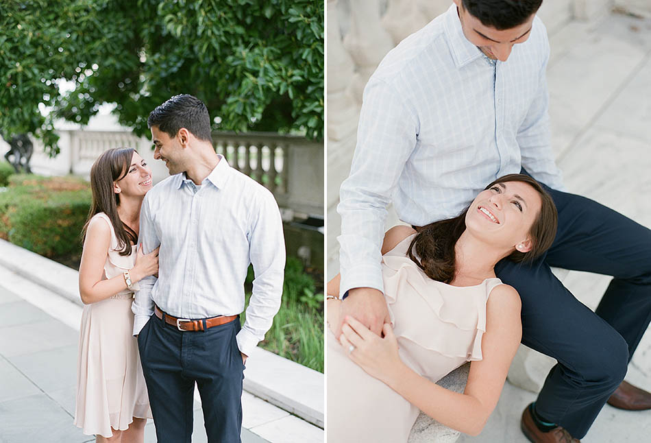 A sunset Cleveland Museum of Art engagement session with Ali and Dan.