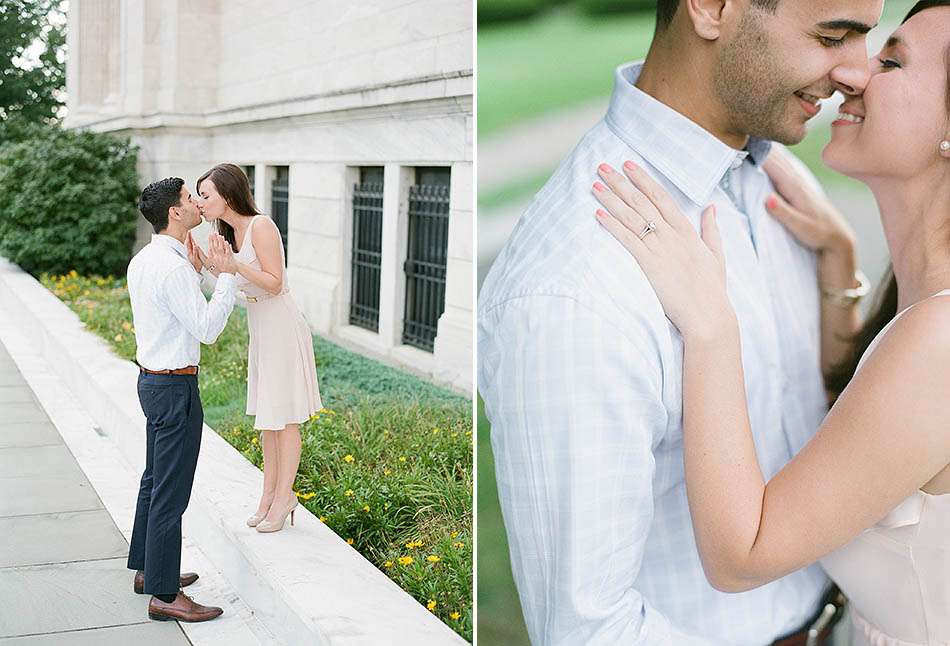 A sunset Cleveland Museum of Art engagement session with Ali and Dan.