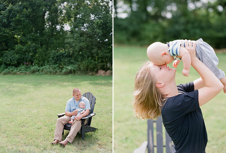 A summer family session in Granville with Kyra and Nick at their home.