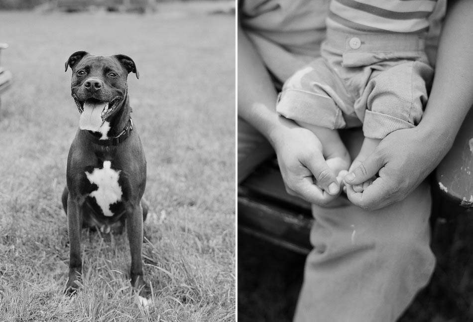 A summer family session in Granville with Kyra and Nick at their home.