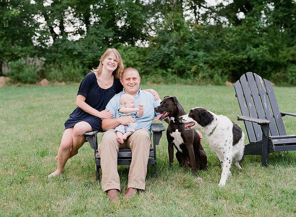 A summer family session in Granville with Kyra and Nick at their home.