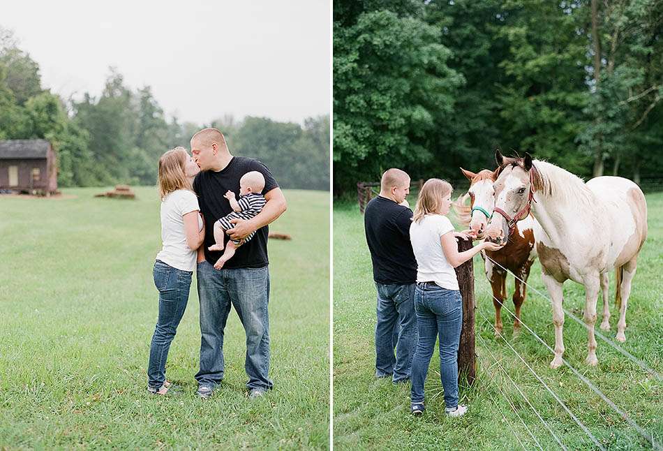 A summer family session in Granville with Kyra and Nick at their home.