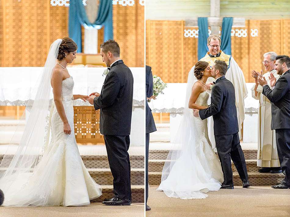 Our Lady of Mount Carmel Ashtabula wedding ceremony by Cleveland wedding photographer Hunter Photographic