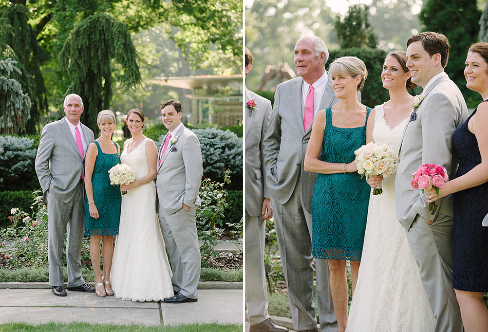 Wedding portraits at  the Cleveland Botanical Gardens by Cleveland wedding photographer Hunter Photographic