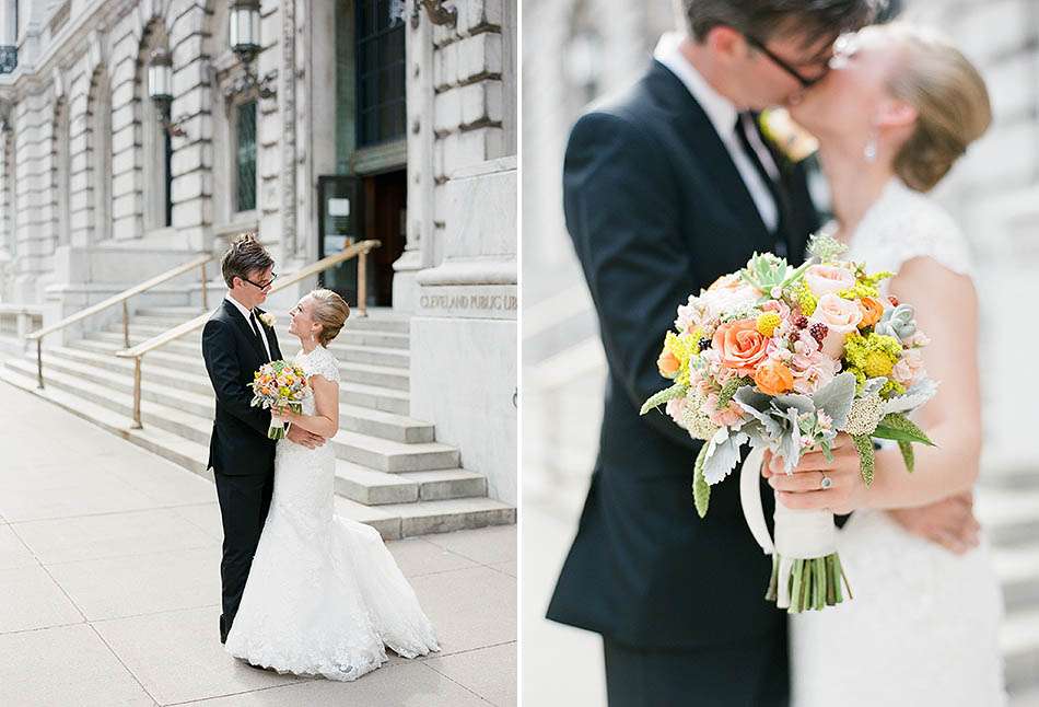 Downtown Cleveland wedding photography by Cleveland wedding photographer Hunter Photographic