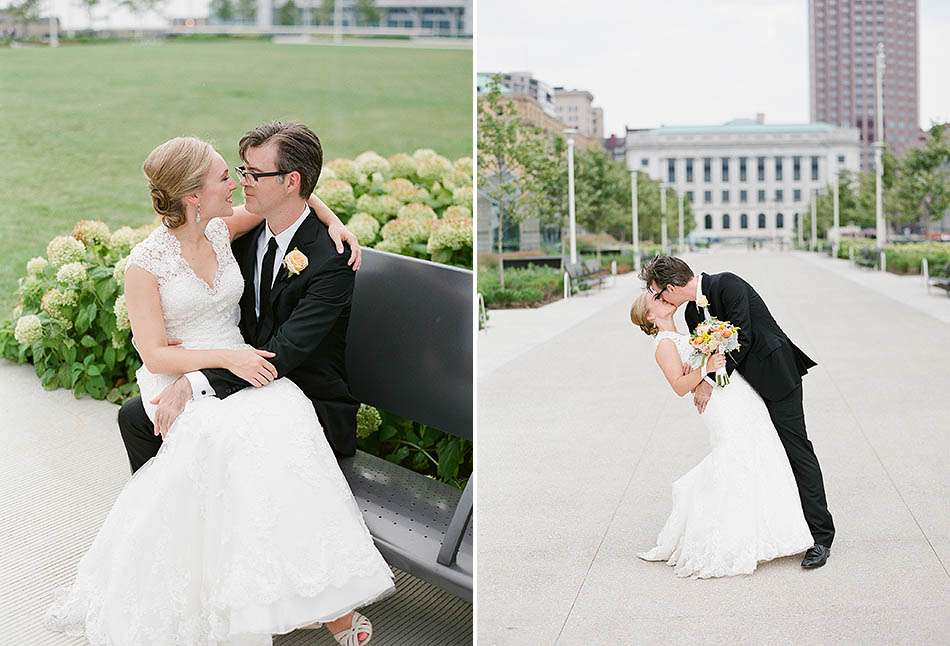 Downtown Cleveland wedding photography by Cleveland wedding photographer Hunter Photographic