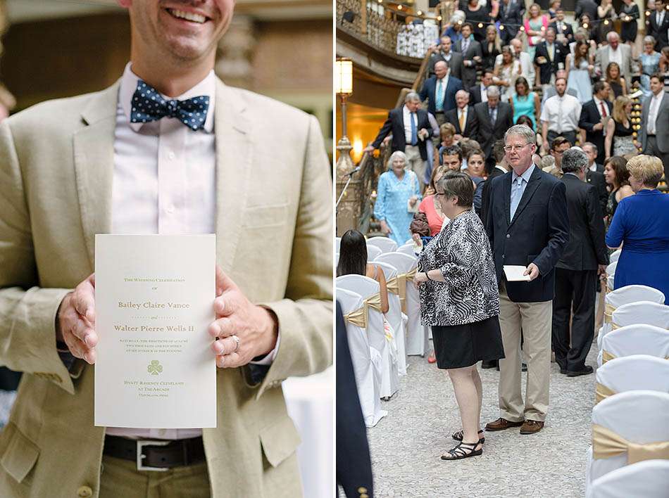 A Hyatt Regency Cleveland Arcade wedding by Cleveland wedding photographer Hunter Photographic