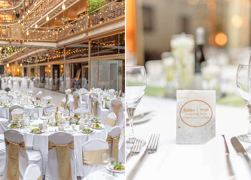 A Hyatt Regency Cleveland Arcade wedding by Cleveland wedding photographer Hunter Photographic