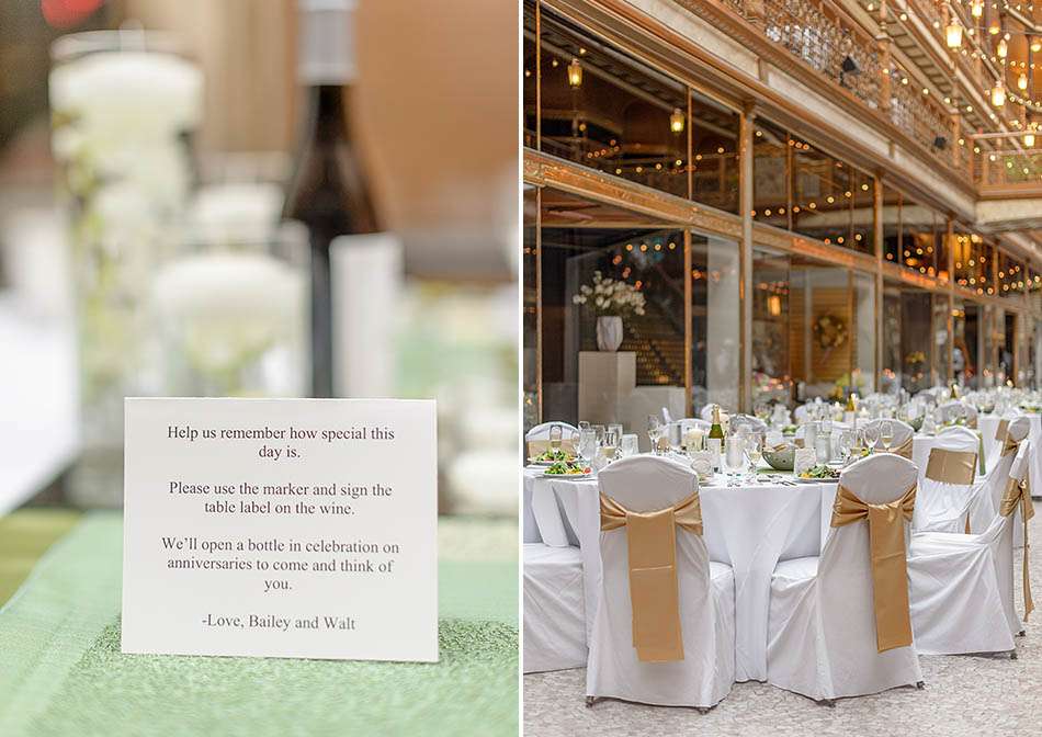 A Hyatt Regency Cleveland Arcade wedding by Cleveland wedding photographer Hunter Photographic