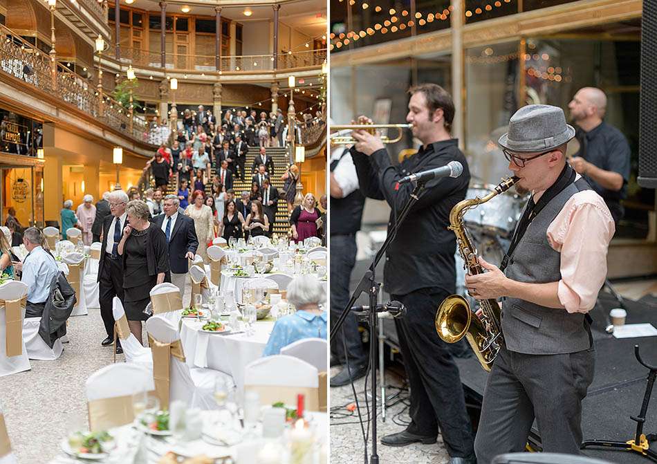 A Hyatt Regency Cleveland Arcade wedding by Cleveland wedding photographer Hunter Photographic