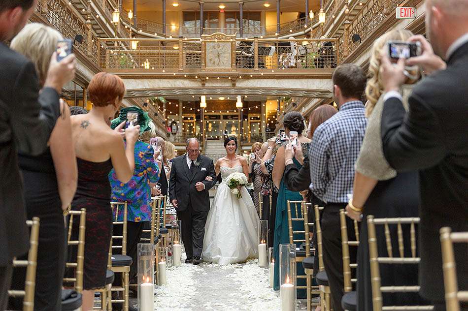 A Hyatt Arcade Cleveland wedding with Tiffany and Rick by Cleveland wedding photographer Hunter Photographic