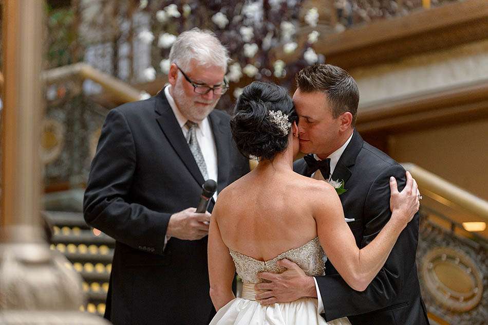 A Hyatt Old Arcade wedding in downtown Cleveland with Tiffany and Rick