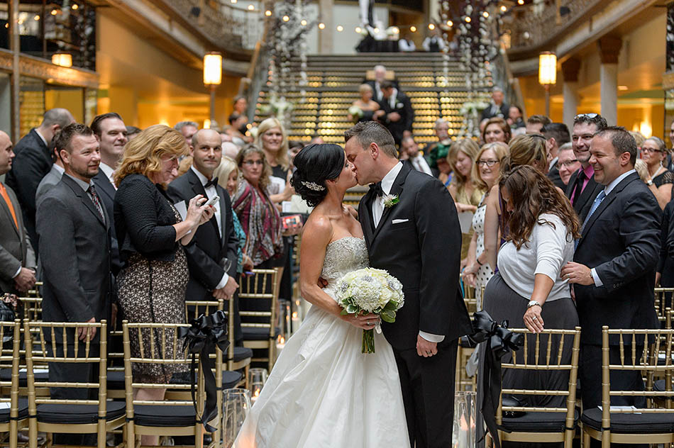 A Hyatt Old Arcade wedding in downtown Cleveland with Tiffany and Rick