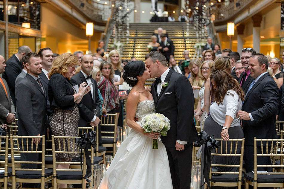 A Hyatt Old Arcade wedding in downtown Cleveland with Tiffany and Rick