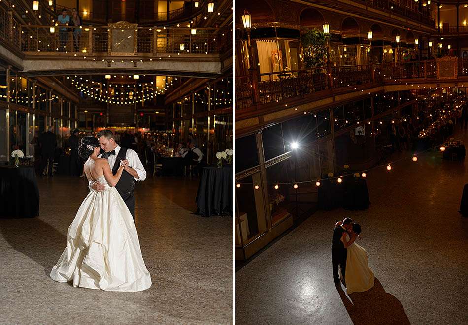 A Hyatt Arcade Cleveland wedding with Tiffany and Rick by Cleveland wedding photographer Hunter Photographic