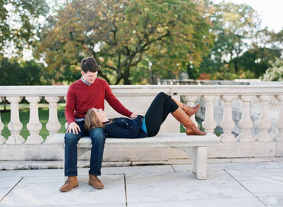 Cleveland engagement photography at the Museum of Art and Huntington Beach with Katie and Jeff.