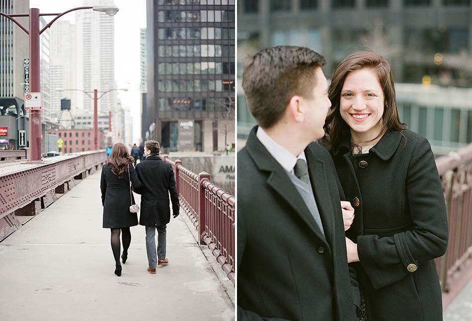 A winter Chicago engagement session with Katie and Brian