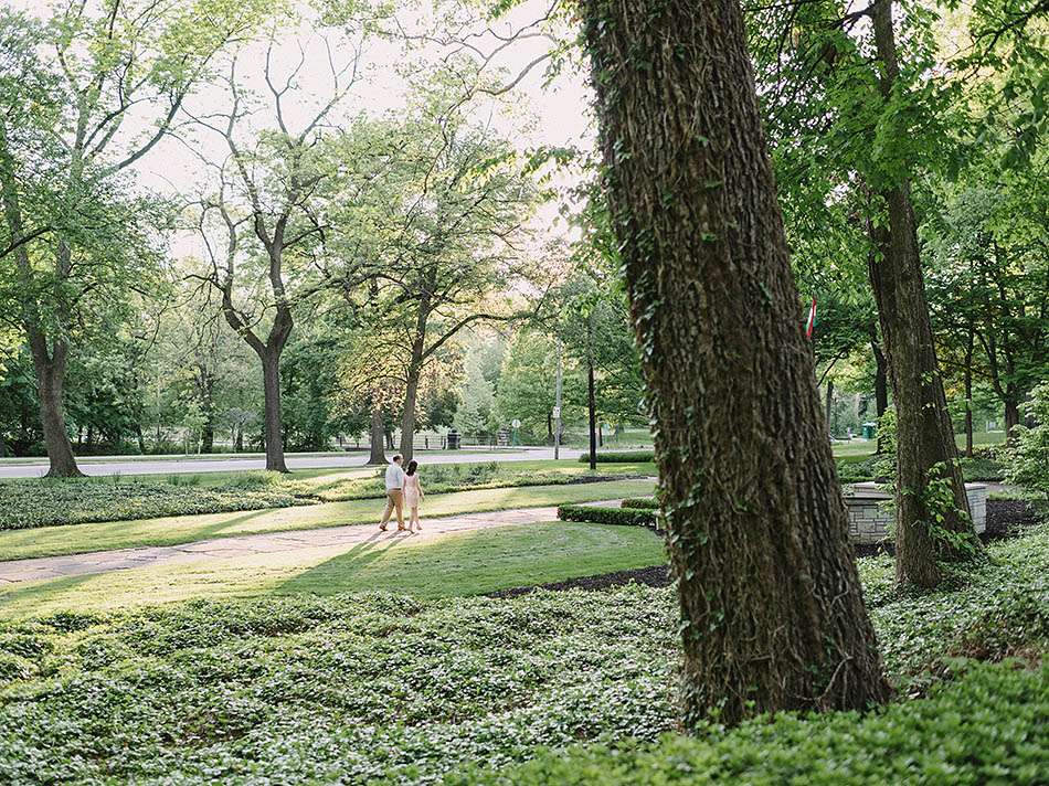 Cleveland engagement photography at the Cultural Gardens with Clare & Kyle